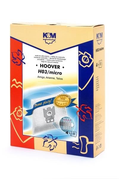 K&M Oдноразовые мешки для пылесосов HOOVER H30 (4шт)