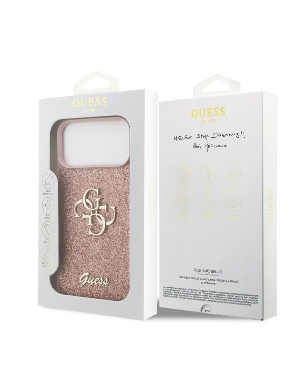 Дополнительное изображение книги «Guess PU Fixed Glitter 4G Metal Logo Case Чехол для Apple iPhone 17 Pro Max»