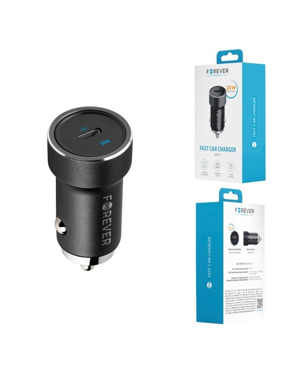 Forever CC-06 USB-C Автомобильное Зарядное Устройство 20W