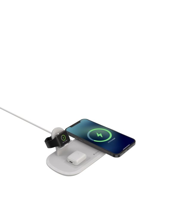 Devia Wireless Charger Беспроводная Зарядка 3in1 / Cмартфона / Apple Watch / Hаушников / USB