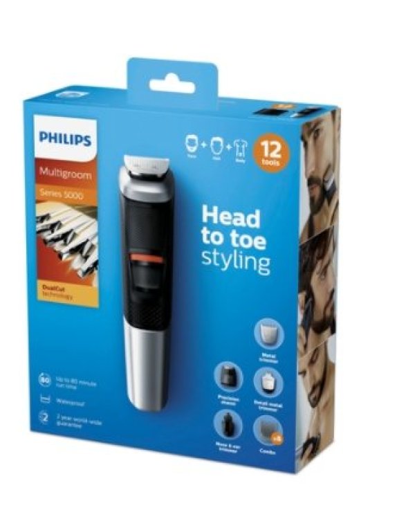 Philips Multigroom Series 5000 Беспроводной триммер для волос 12 разных наконечника
