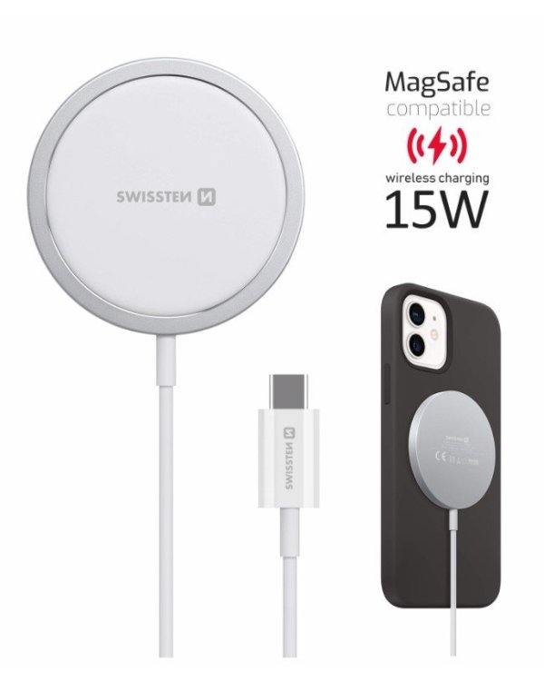 Swissten MagStick Зарядное устройство 15W для Apple iPhone USB-C