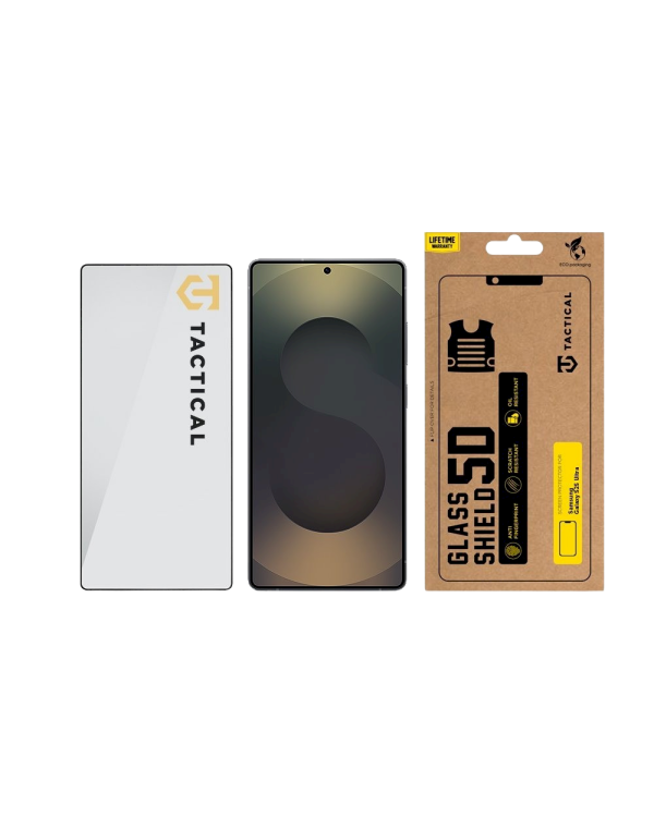Tactical Glass Shield 5D Защитное стекло для Samsung Galaxy S25 Ultra / чёрный