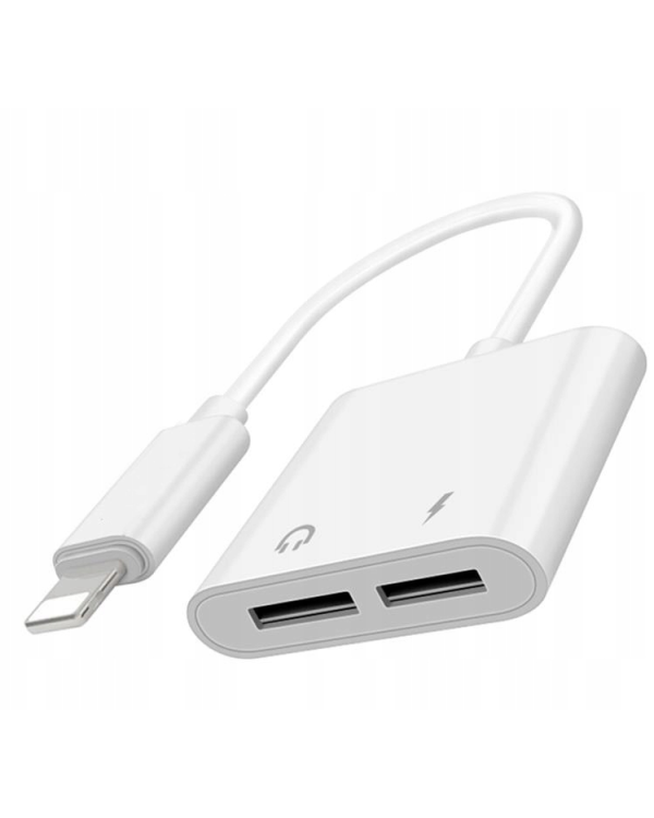 Wooco J-008 Dual Audio & Charge Адаптер 2x Lightning