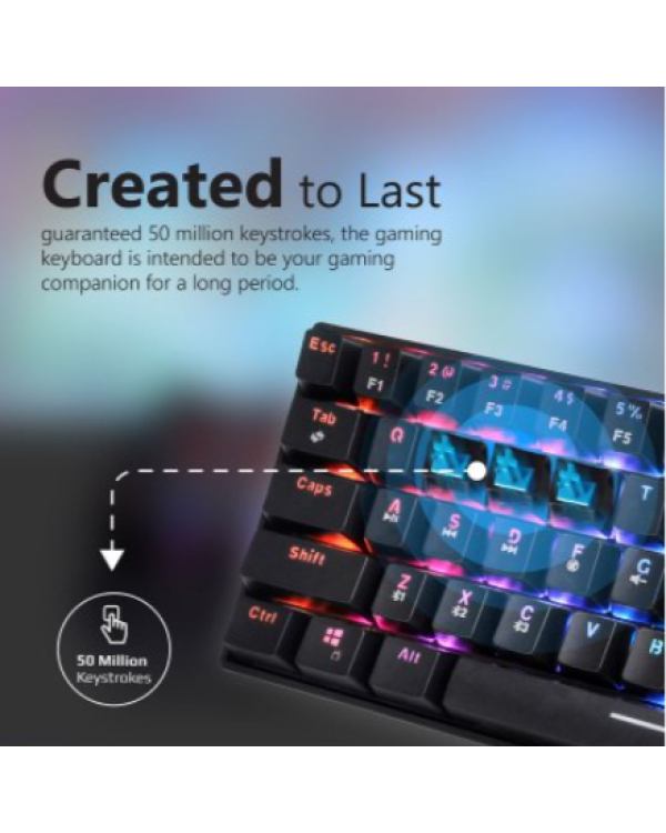 Дополнительное изображение книги «VERTUX VertuPro Механическая игровая RGB Bluetooth Kлавиатура»