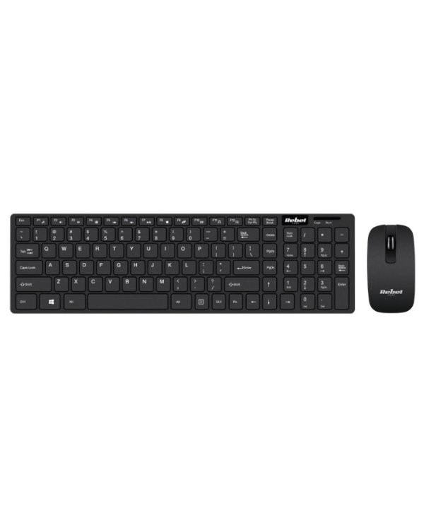 Rebel WS300 WRL Kомплект Беспроводная клавиатура + мышь Черный (ENG)