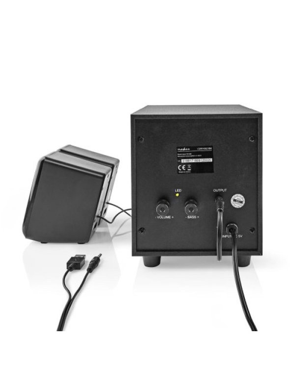 Nedis CSPR10021BK Акустическая Система 2.1 / Контроль громкости / 33W / Для компьютера Черные