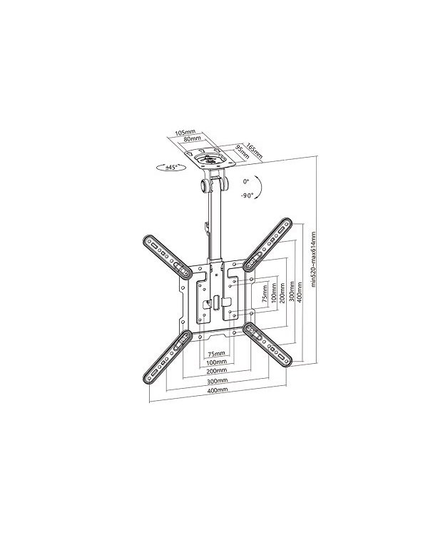 Multibrackets MB-3090 потолочный кронштейн для телевизора 23"-55" / 20kg