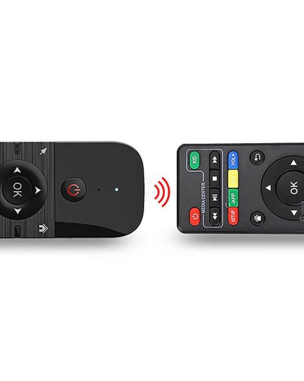 RoGer M8 Universal Remote control Универсальный пульт дистанционного управления с беспроводной клавиатурой для TV 2.4G USB-ресивер TV W1 черный