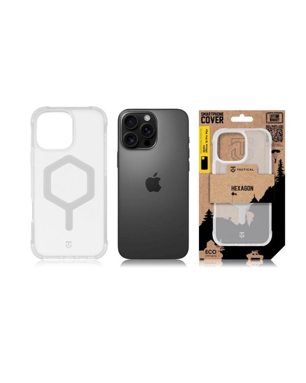 Tactical MagForce Hexagon Cover Защитный чехол для Apple iPhone 16 Pro Max / белый