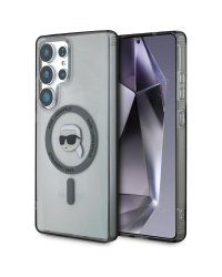 Karl Lagerfeld Button Karl Head Printed Logo MagSafe Чехол для Samsung Galaxy S25 Ultra