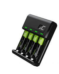 Green Cell VitalCharger Зарядное устройство для батареек + 2 батарейки AA / 2000mA и 2 батарейки AAA / 800mAh