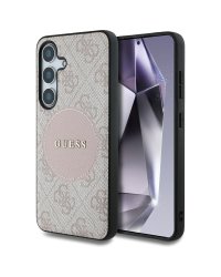 Guess 4G Round Patch Classic Logo MagSafe Case Чехол для Samsung Galaxy S25 Plus
