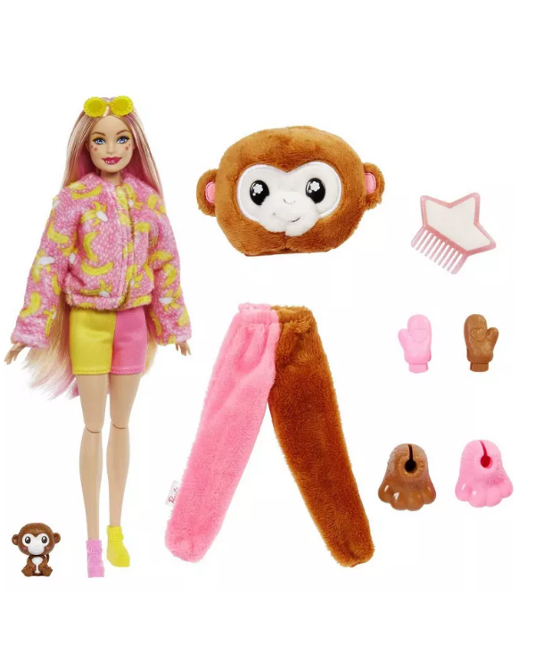 Barbie Cutie Reveal Jungle Series Monkey Кукла