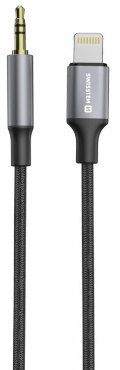 Swissten Audio Adapter Textile Aудио адаптер Lightning - 3.5mm Kабель 1.5m Swissten Audio Adapter Textile Aудио адаптер Lightning - 3.5mm Kабель 1.5m