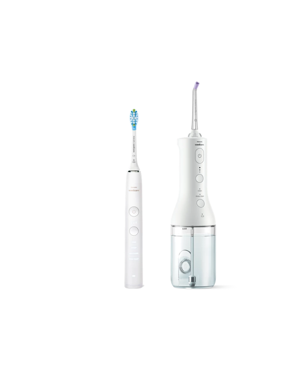 Philips Sonicare Cordless Power Flosser DiamondClean 9000 Набор из электрической зубной щетки и ирригатора