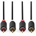 Nedis Audio провод 2x RCA -> 2x RCA 1m