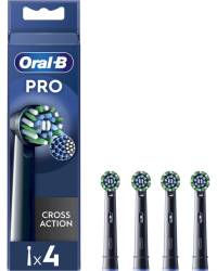 ORAL-B EB50BRB CrossAction Сменные Насадки Для Зубной Щётки Черные 4 шт.