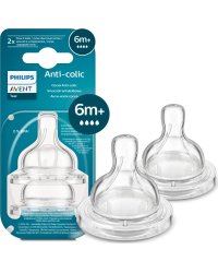 Philips Avent SCY764/02 Fast Flow 6M+ Силиконовые соски для бутылочек 2 шт.