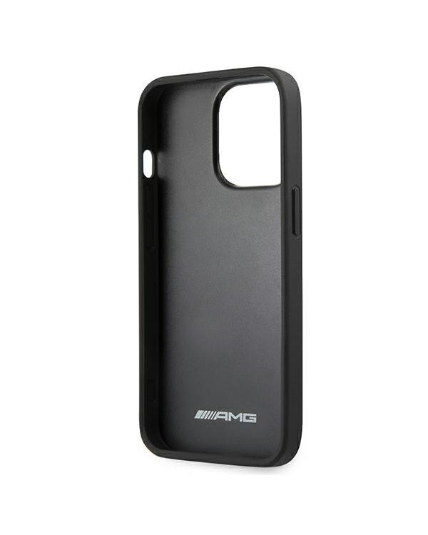 AMG AMHCP13XGSEBK Back Case Кожанный Чехол для телефона Apple iPhone 13 Pro Max Черный
