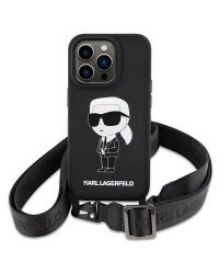 Karl Lagerfeld Crossbody Silicone Ikonik Back Case Защитный Чехол для Apple iPhone 15