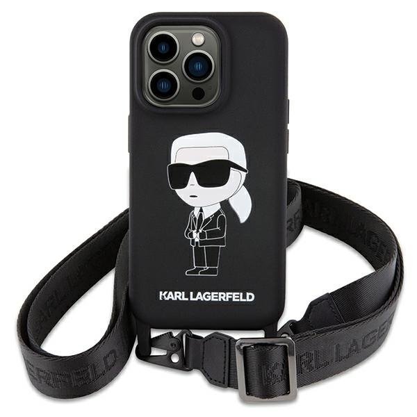 Karl Lagerfeld Crossbody Silicone Ikonik Back Case Защитный Чехол для Apple iPhone 15 Karl Lagerfeld Crossbody Silicone Ikonik Back Case Защитный Чехол для Apple iPhone 15