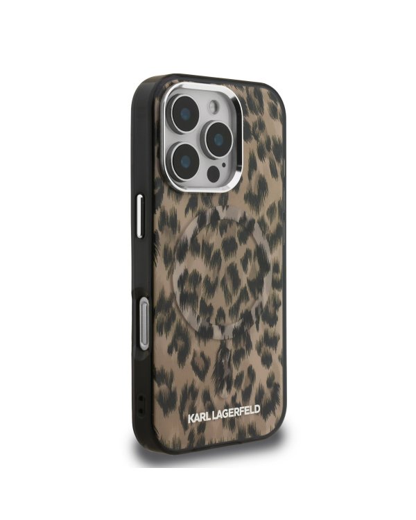 Karl Lagerfeld IML Leopard MagSafe Case Чехол для Apple iPhone 16 Pro