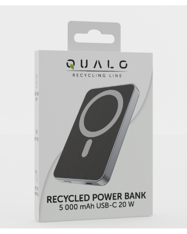 Qualo QRPB‑20‑07 MagSafe Беспроводной Повер Банк 5000 mAh / 20W / USB-C