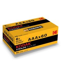 Kodak XTRALIFE Alkaline LR03 / AAA / 1.5V Батарейки (60шт.)