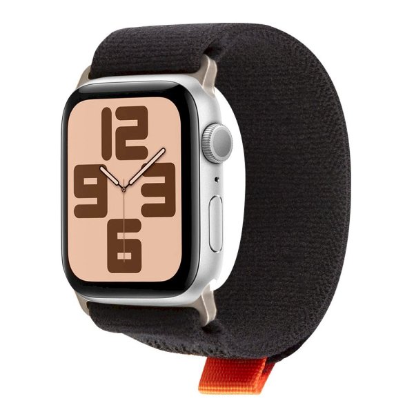 OBAL:ME Textile Strap Ремешок для часов Apple Watch 42-49mm M-L / чёрный/оранжевый