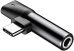 Baseus L41 90° USB-C/USB-C & 3.5mm Jack Adapter (Charge + Music)