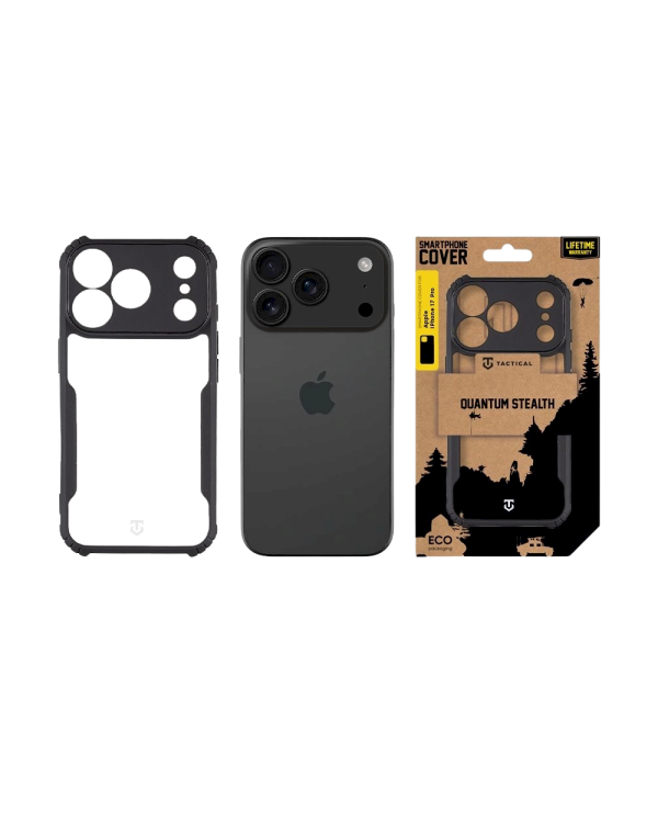 Tactical Quantum Stealth Cover Защитный чехол для Apple iPhone 17 Pro / прозрачный/чёрный