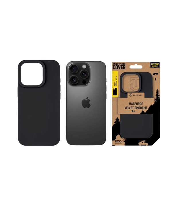 Tactical MagForce Velvet Smoothie Cover Защитный чехол для Apple iPhone 16 Pro / асфальтовый