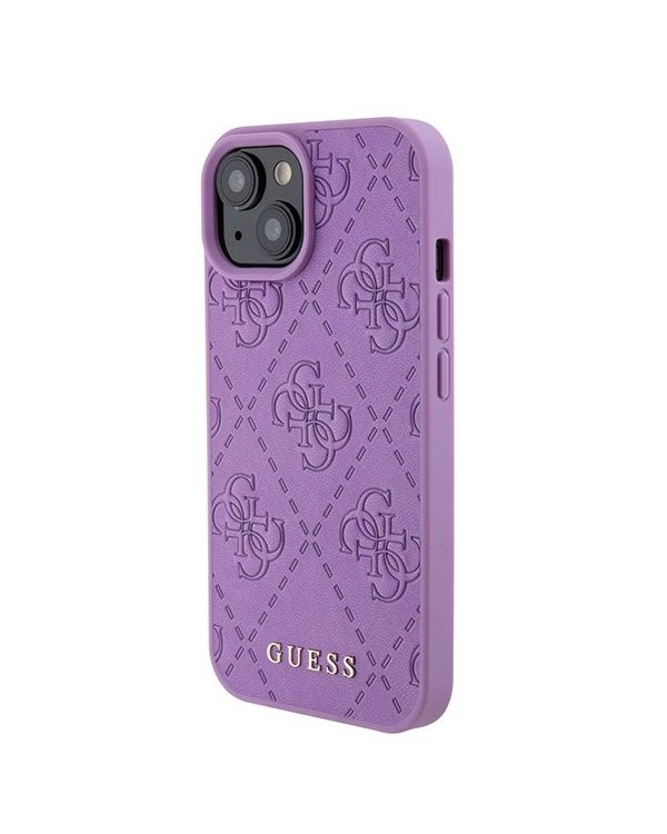 Guess Leather 4G Stamped Back Case Защитный Чехол для Apple iPhone 15