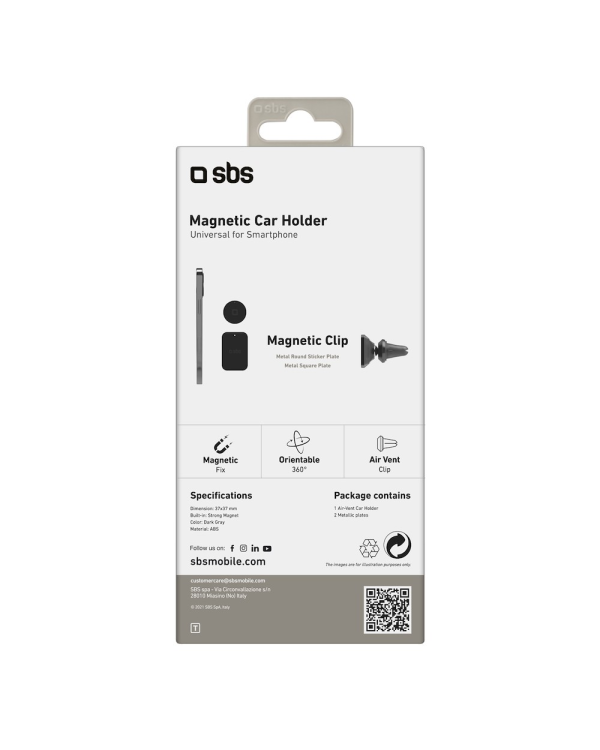 SBS TESUPMAGLCLIP Magentic square Держатель для телефона