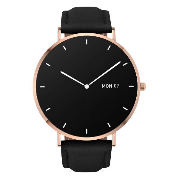 Garett Smartwatch Verona Gold And Black Leather Умные часы AMOLED / Bluetooth / IP67 / GPS / SMS