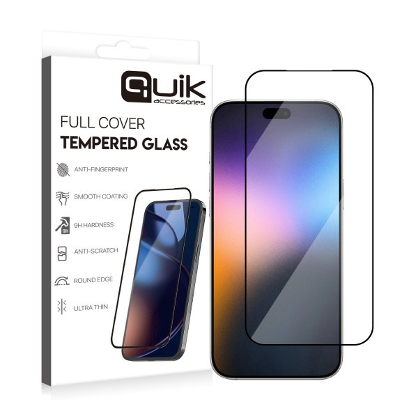 Quik Accessories Full Cover Tempered Glass Защитное Стекло для Apple iPhone 17 Pro Max