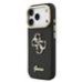 Guess PU Grained 4G Logo Stand Camera Frame Case Защитный чехол для iPhone 17 Pro / чёрный