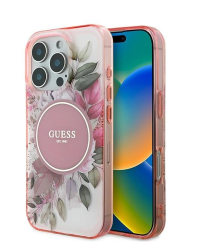 Guess IML Flower & Tonal Circle MagSafe Защитный Чехол для Apple iPhone 16 Pro