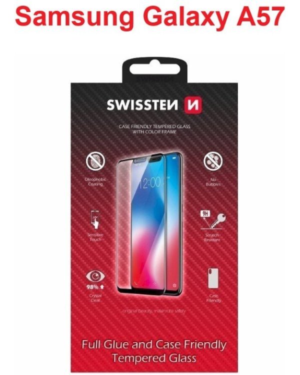 Swissten Full Face Color Frame Tempered Glass Защитное стекло для экрана Samsung Galaxy A57 5G