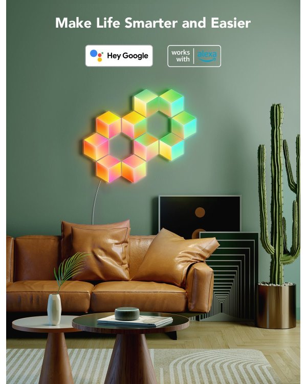 Govee B6066 Hexa Pro RGBIC LED Smart Panel Bluetooth / Wi-Fi / 10pcs