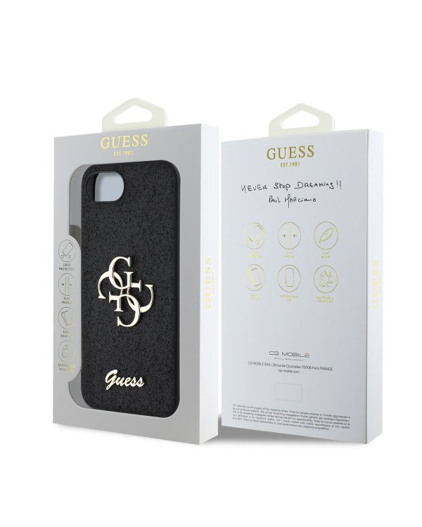 Дополнительное изображение книги «Guess PU Fixed Glitter 4G Metal Logo Case Чехол для Apple iPhone 16e»