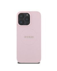 Guess PU Grained Classic Logo MagSafe Case Защитный чехол для iPhone 16 Pro / розовый