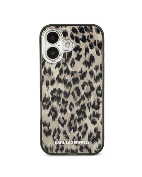 Karl Lagerfeld IML Leopard MagSafe Case Защитный чехол для iPhone 17 / коричневый