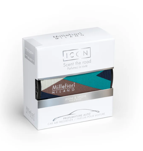 Millefiori Milano Icon Автомобильный освежитель воздуха Legni & Spezie Textil Geometric