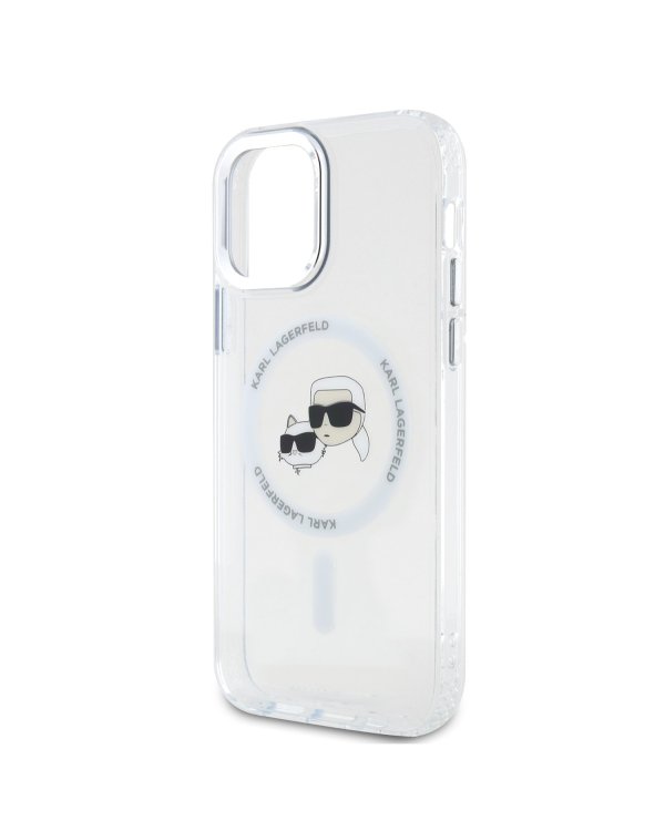 Karl Lagerfeld IML K&CH Heads Metal Frame MagSafe Защитный чехол для iPhone 12/12 Pro / прозрачный