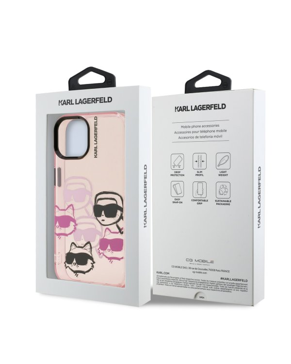 Karl Lagerfeld IML Multi K&CH Heads Case Чехол для Apple iPhone 15
