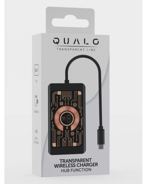 Qualo QTPB5-HUB-18 HUB 9 in 1 USB-C / 2x USB-A / RJ-45 / VGA / D-Sub / HDMI / 3.5mm Jack