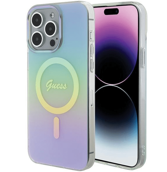 Guess IML MagSafe Iridescent Case Защитный Чехол для Apple iPhone 15 Pro