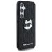 Karl Lagerfeld Leather Monogram Pin Logo Choupette Head Чехол для Samsung Galaxy S25